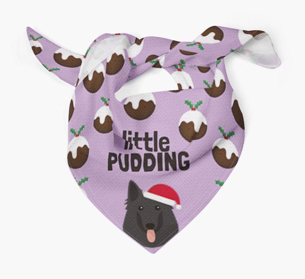 Little Pudding : Personalized {breedFullName} Christmas Bandana