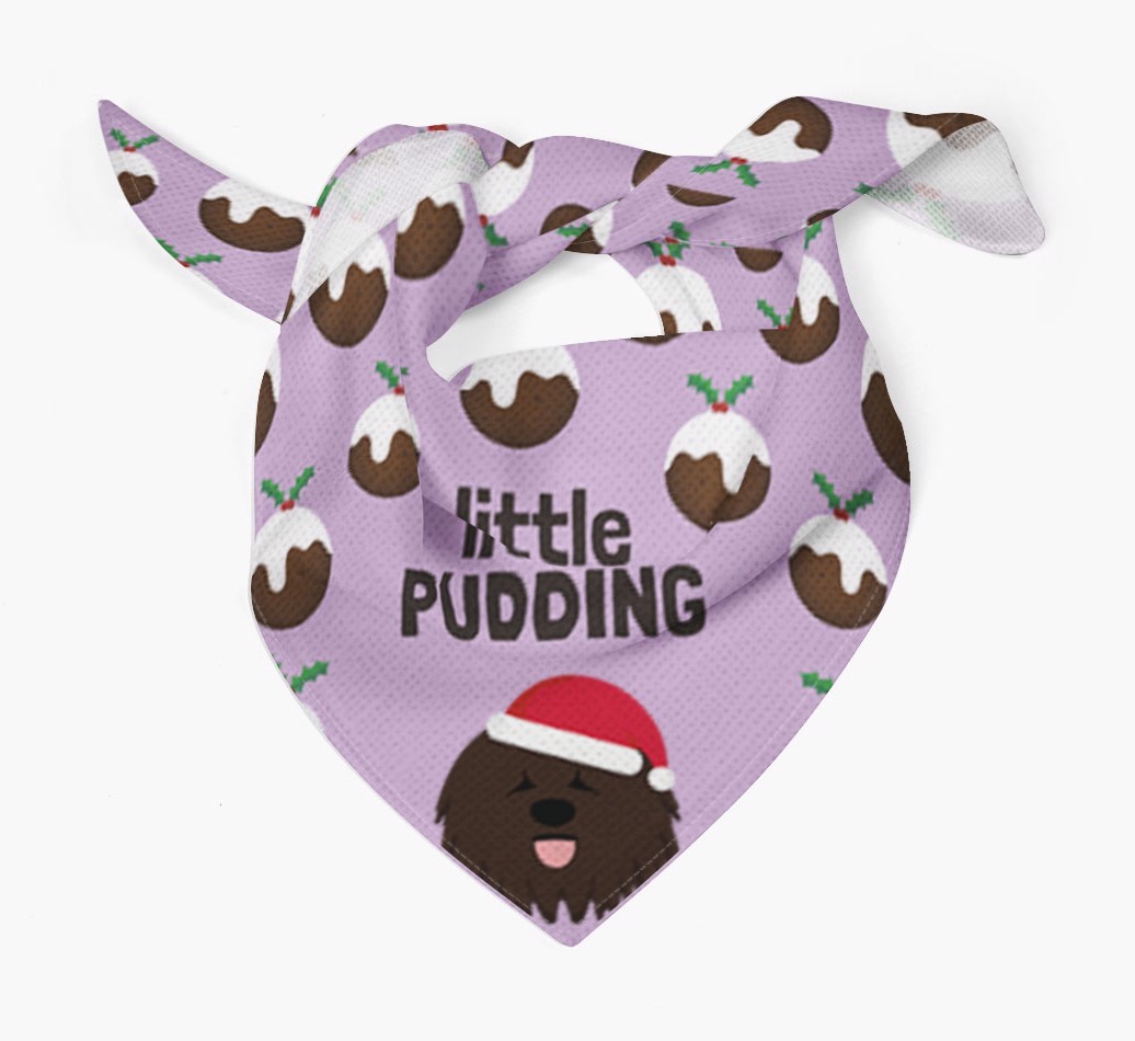 Little Pudding : Personalized {breedFullName} Christmas Bandana