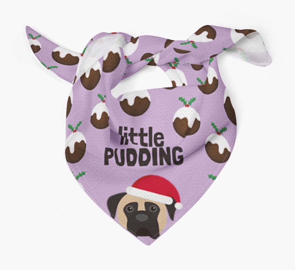 Little Pudding : Personalized {breedFullName} Christmas Bandana