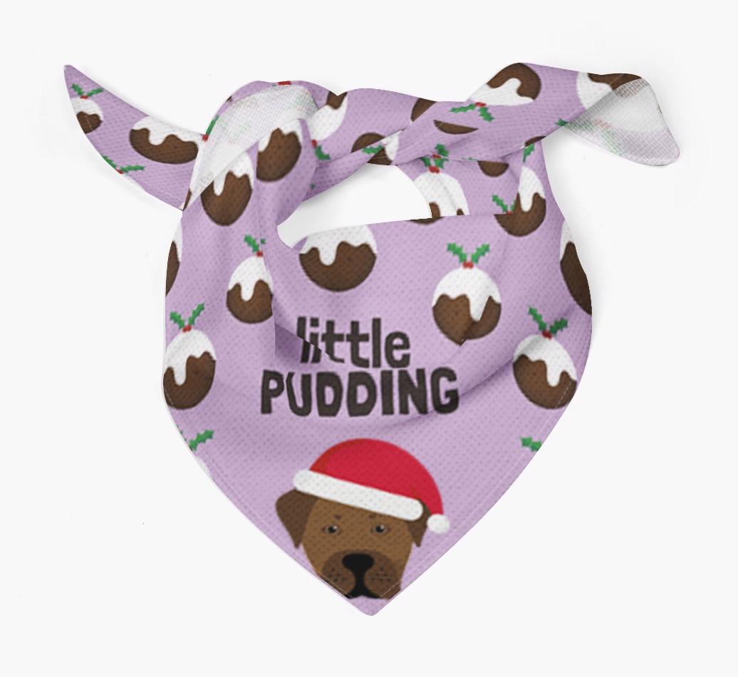 Little Pudding : Personalized {breedFullName} Christmas Bandana