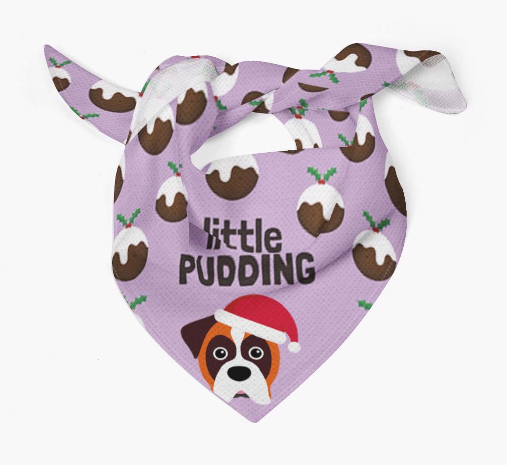 Little Pudding : Personalized {breedFullName} Christmas Bandana