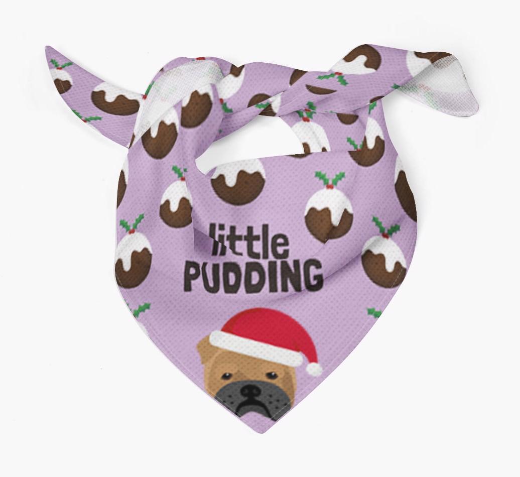 Little Pudding : Personalized {breedFullName} Christmas Bandana