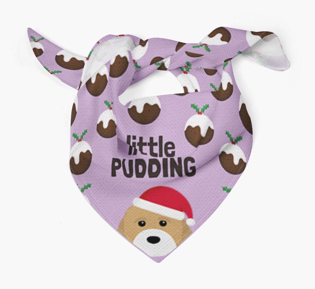 Little Pudding : Personalized {breedFullName} Christmas Bandana