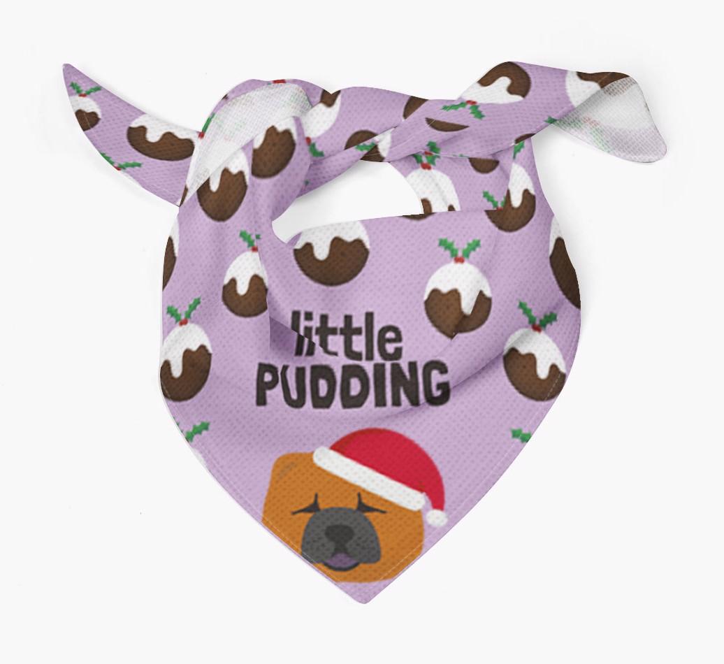 Little Pudding : Personalized {breedFullName} Christmas Bandana