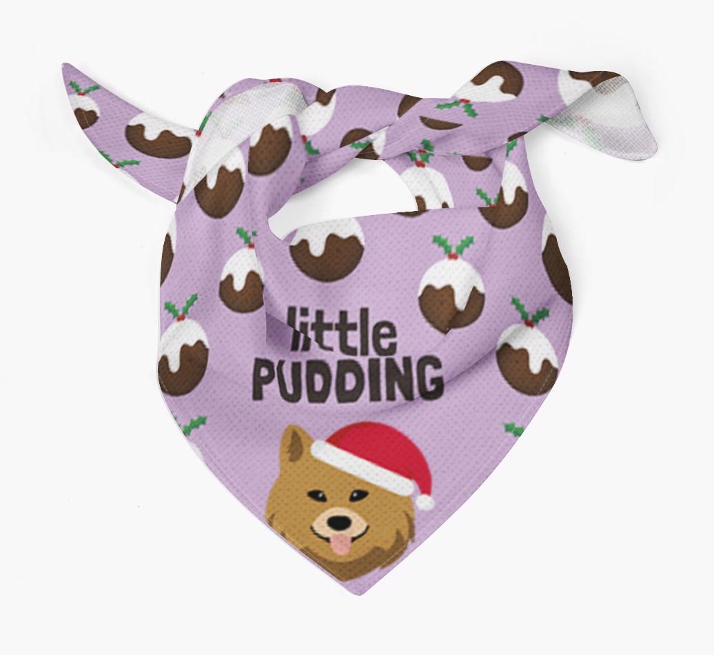 Little Pudding : Personalized {breedFullName} Christmas Bandana