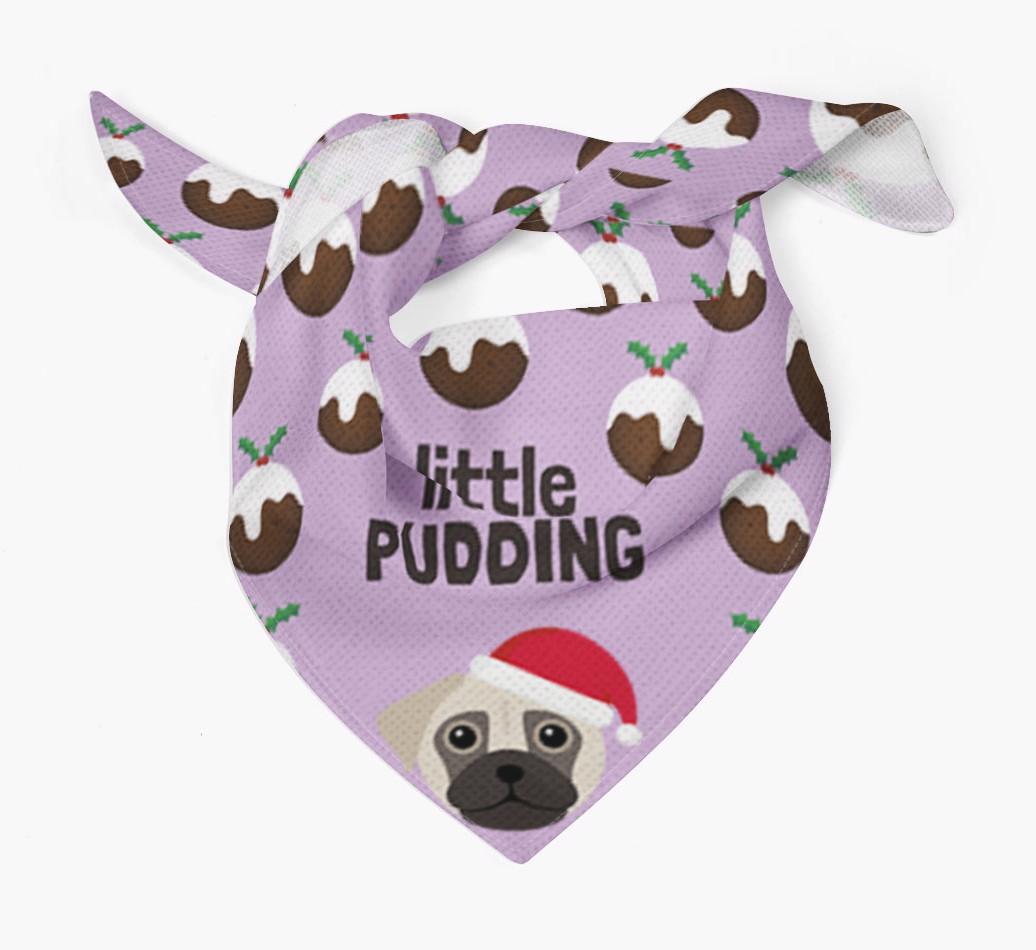 Little Pudding : Personalized {breedFullName} Christmas Bandana