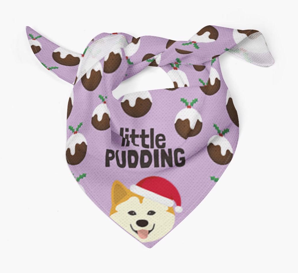 Little Pudding : Personalized {breedFullName} Christmas Bandana