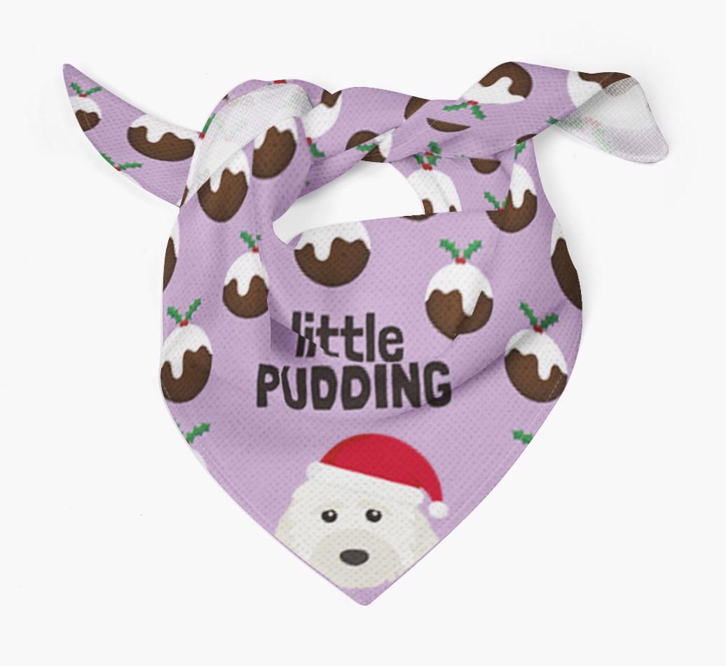 Little Pudding : Personalized {breedFullName} Christmas Bandana