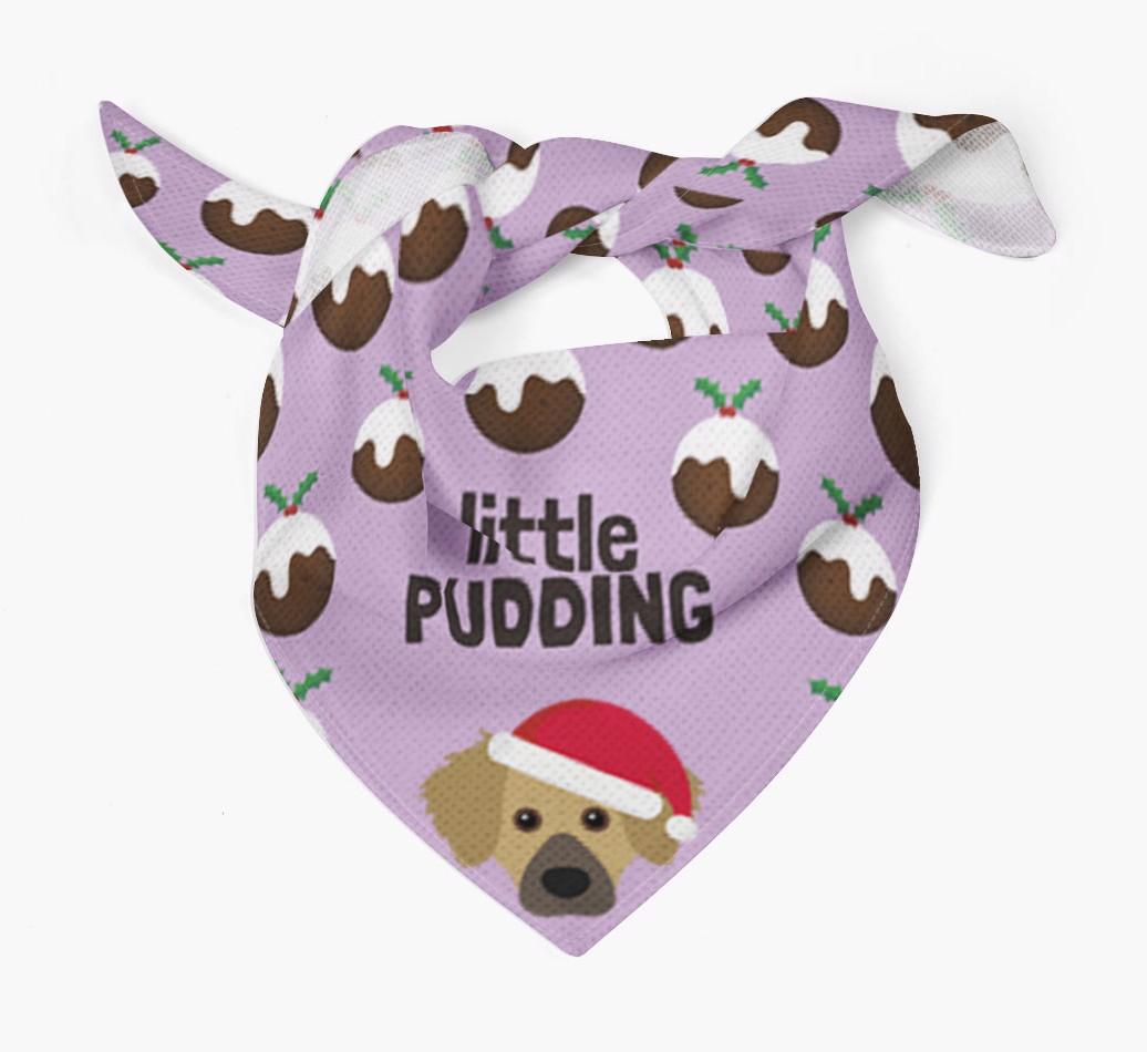 Little Pudding : Personalized {breedFullName} Christmas Bandana