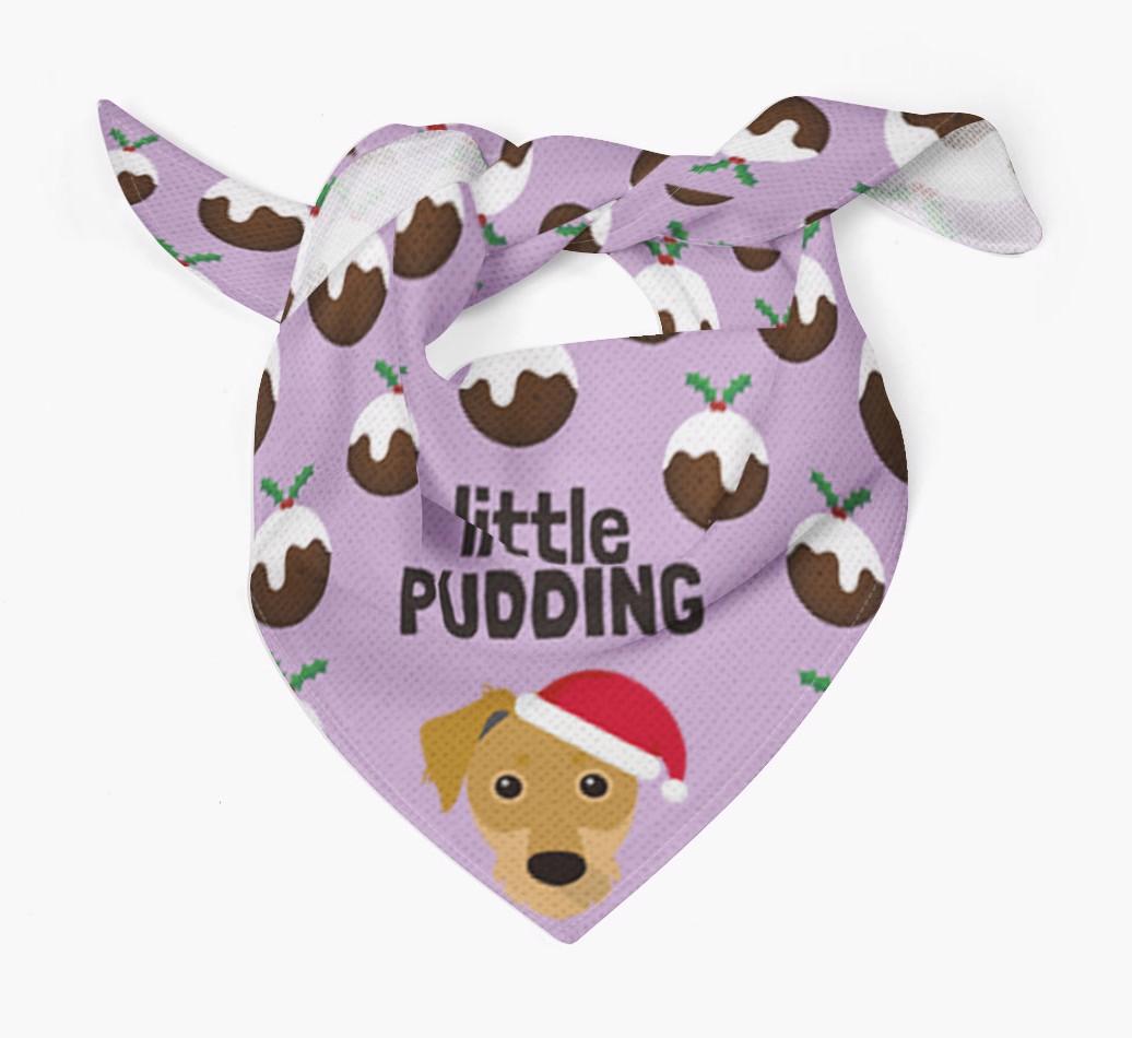 Little Pudding : Personalized {breedFullName} Christmas Bandana