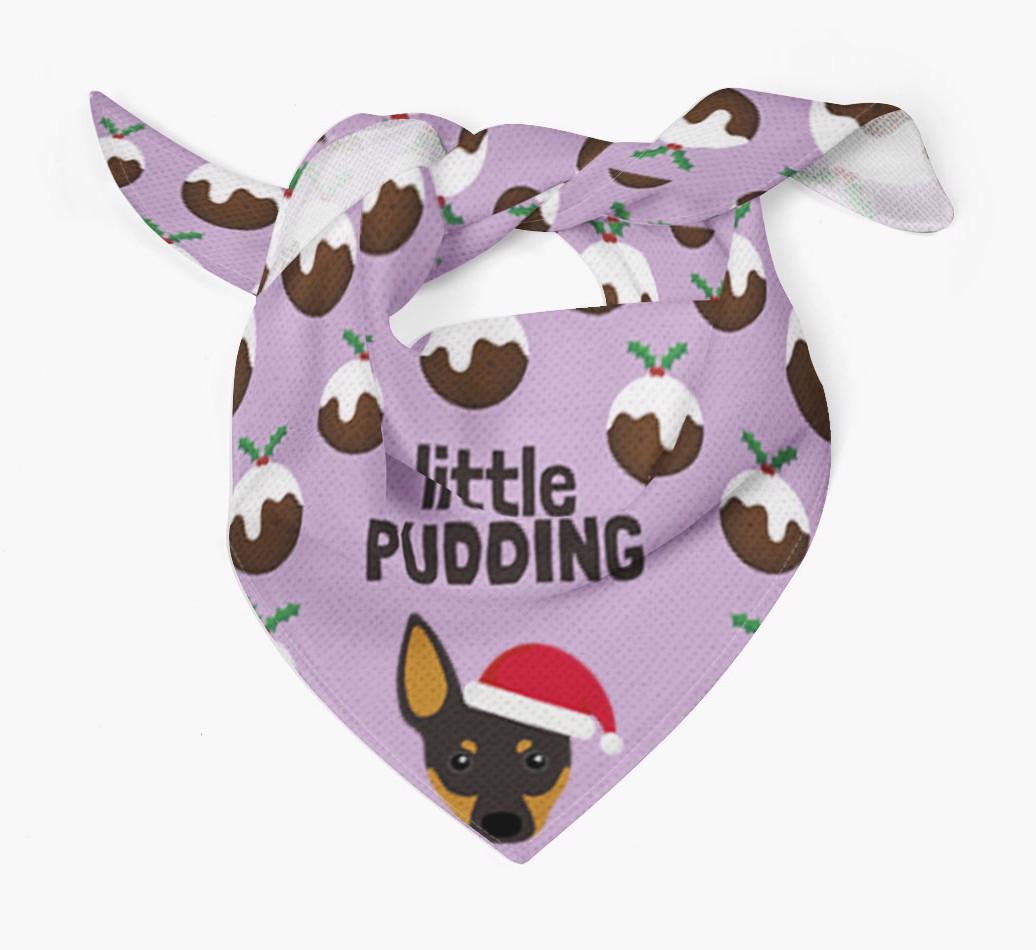 Little Pudding : Personalized {breedFullName} Christmas Bandana