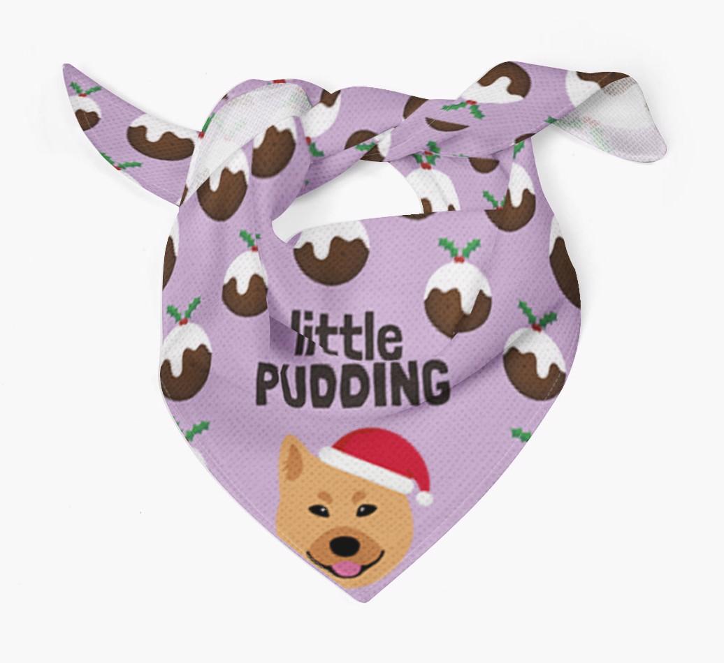 Little Pudding : Personalized {breedFullName} Christmas Bandana