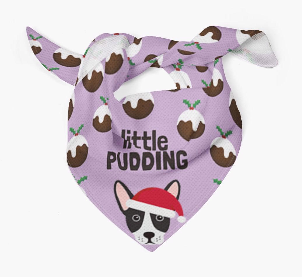 Little Pudding : Personalized {breedFullName} Christmas Bandana
