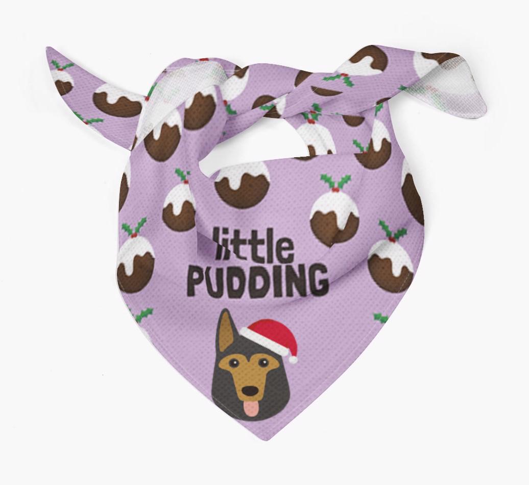 Little Pudding : Personalized {breedFullName} Christmas Bandana