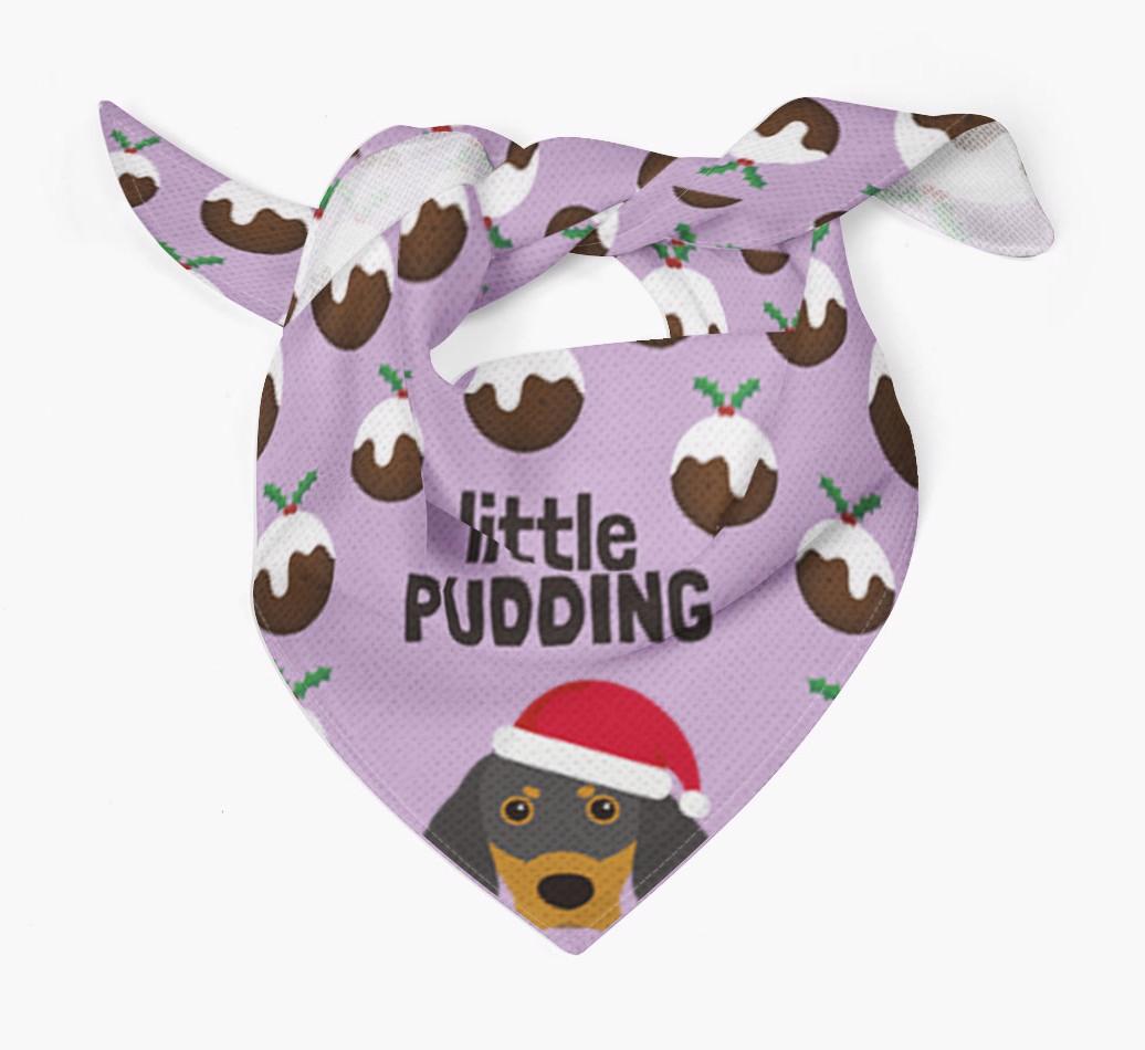 Little Pudding : Personalized {breedFullName} Christmas Bandana