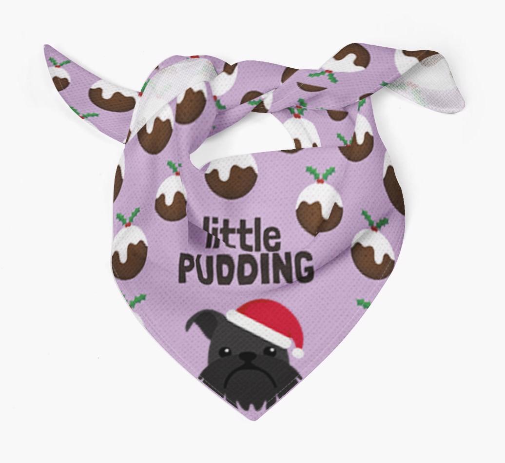 Little Pudding : Personalized {breedFullName} Christmas Bandana