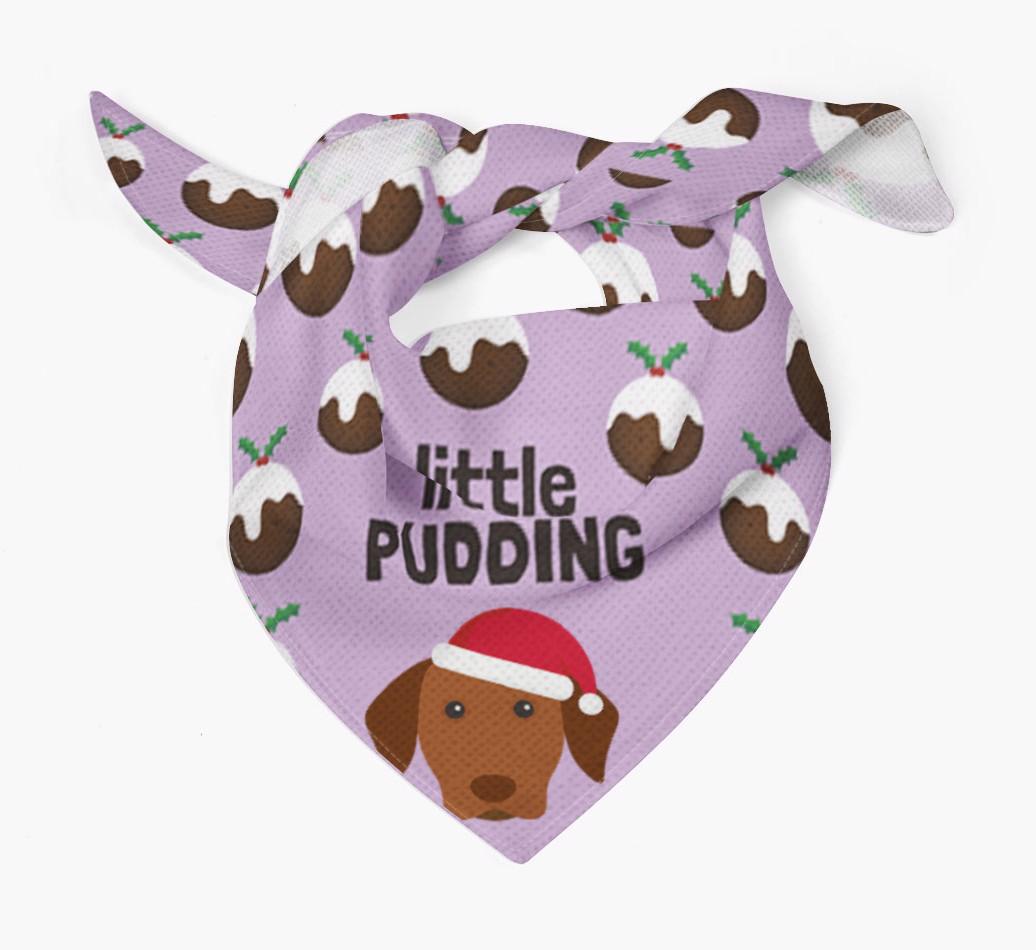 Little Pudding : Personalized {breedFullName} Christmas Bandana