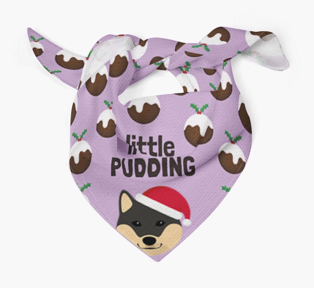 Little Pudding : Personalized {breedFullName} Christmas Bandana