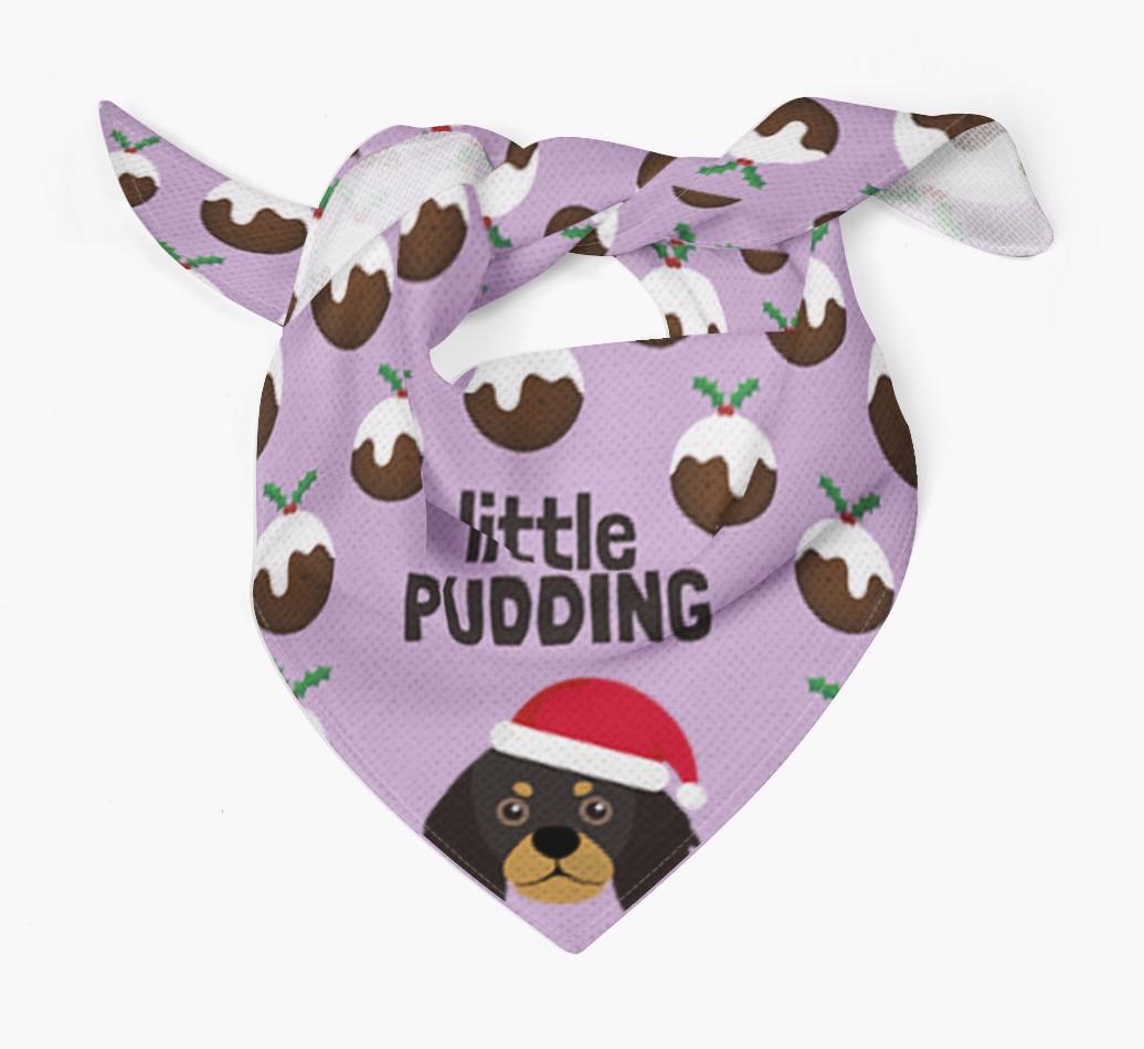 Little Pudding : Personalized {breedFullName} Christmas Bandana