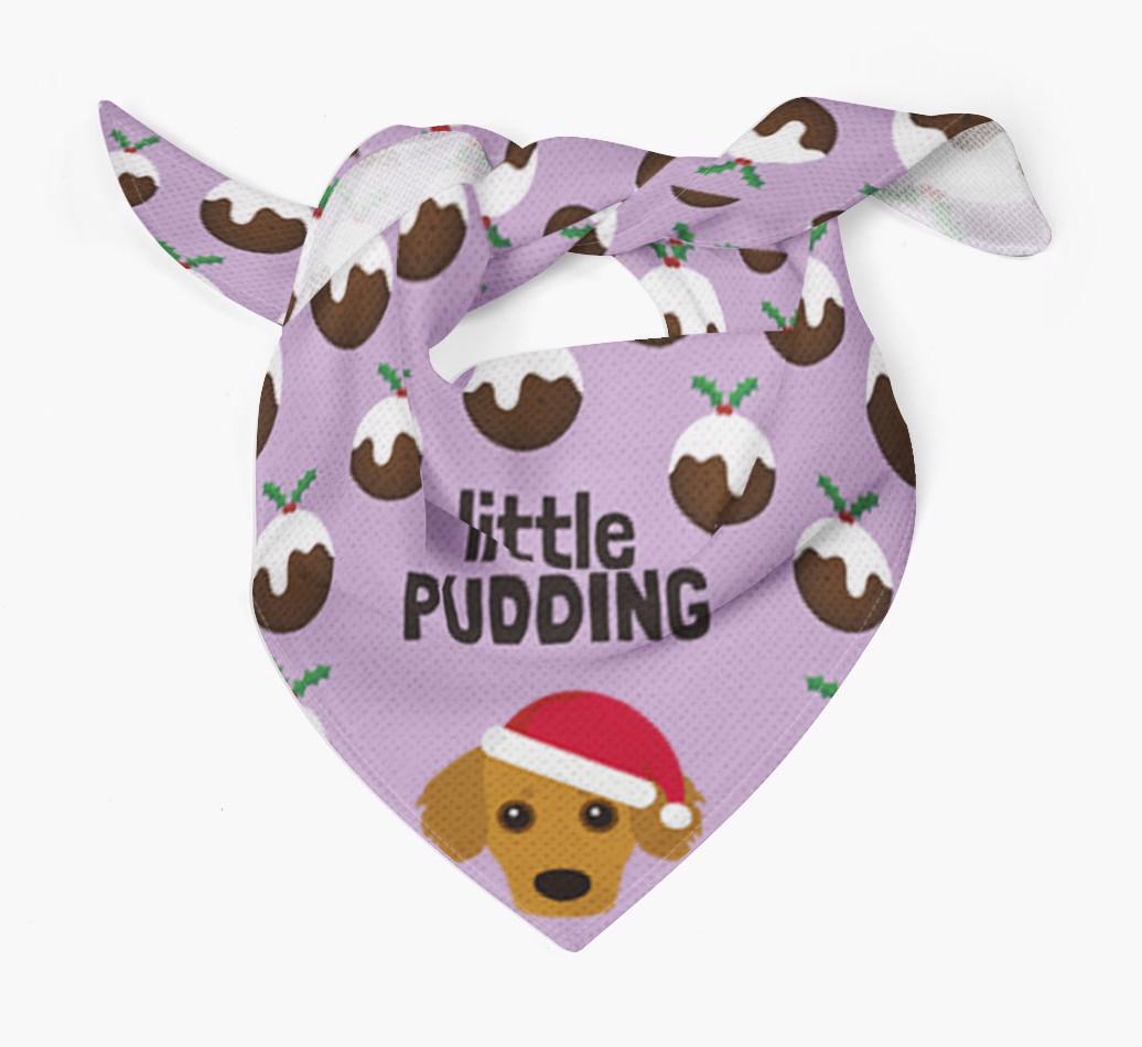 Little Pudding : Personalized {breedFullName} Christmas Bandana