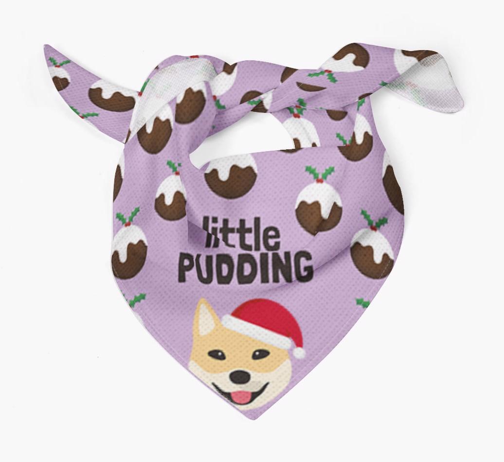 Little Pudding : Personalized {breedFullName} Christmas Bandana