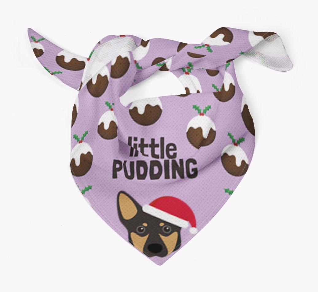 Little Pudding : Personalized {breedFullName} Christmas Bandana