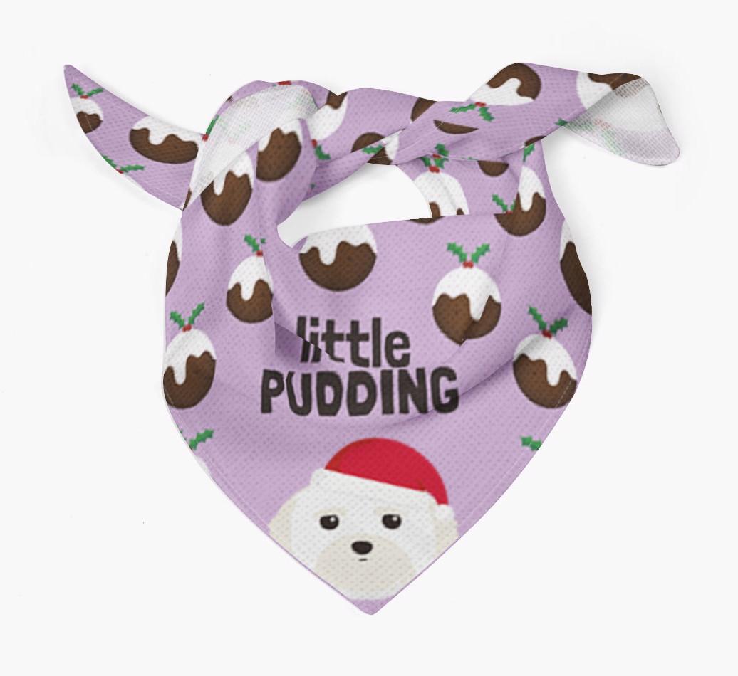Little Pudding : Personalized {breedFullName} Christmas Bandana