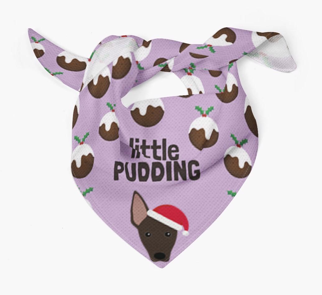Little Pudding : Personalized {breedFullName} Christmas Bandana