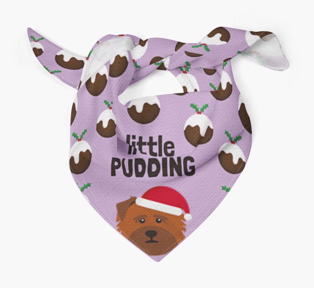 Little Pudding : Personalized {breedFullName} Christmas Bandana