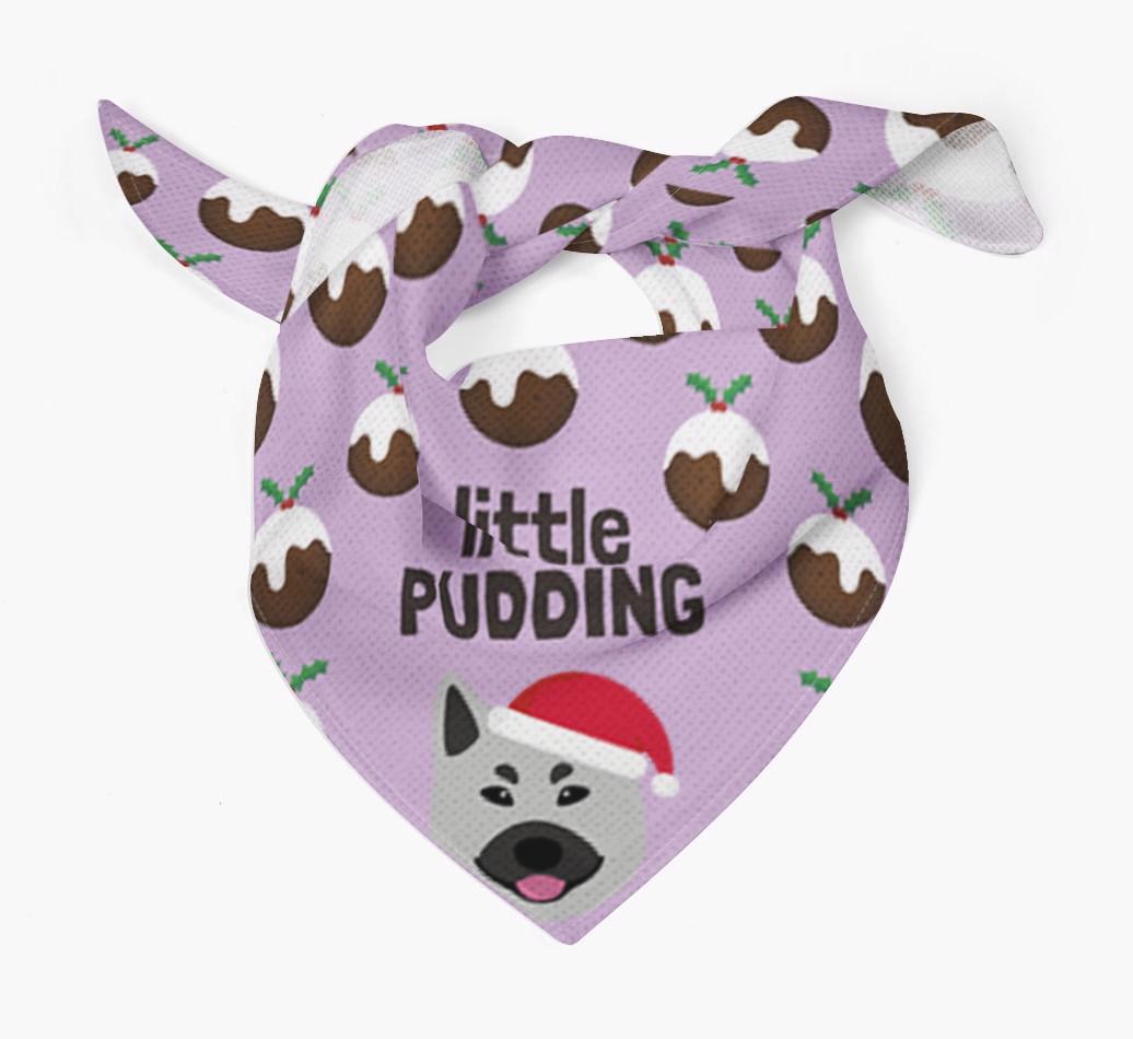 Little Pudding : Personalised {breedFullName} Christmas Bandana