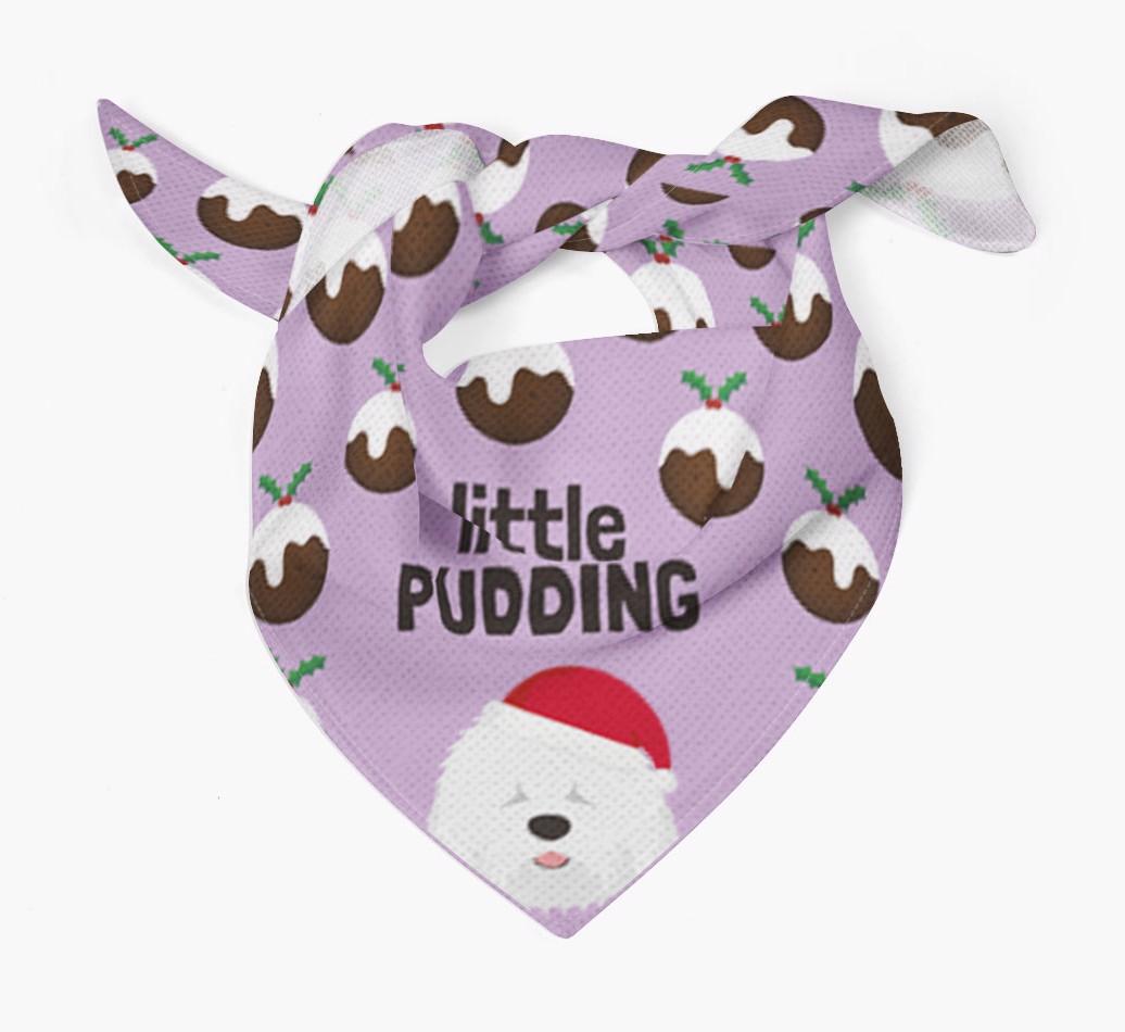 Little Pudding : Personalized {breedFullName} Christmas Bandana