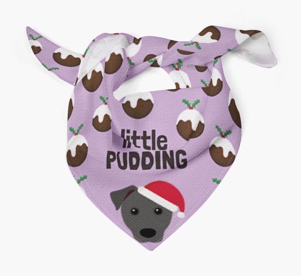 Little Pudding : Personalized {breedFullName} Christmas Bandana