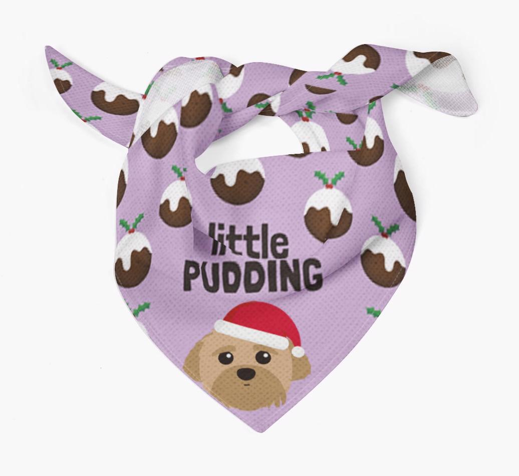 Little Pudding : Personalized {breedFullName} Christmas Bandana