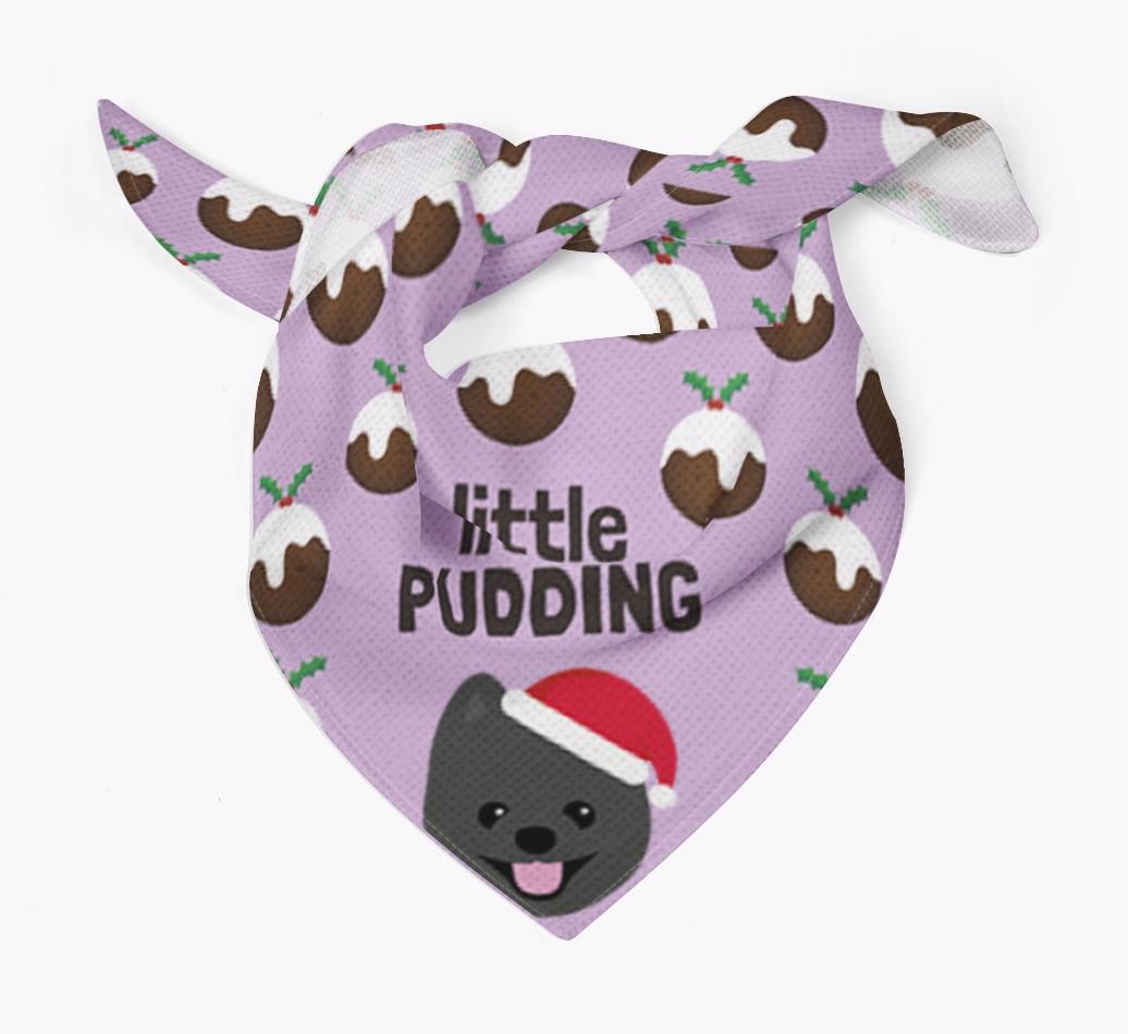 Little Pudding : Personalized {breedFullName} Christmas Bandana