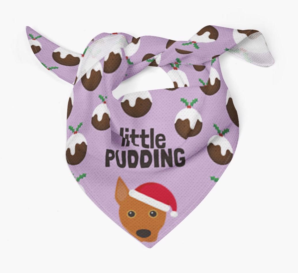Little Pudding : Personalized {breedFullName} Christmas Bandana