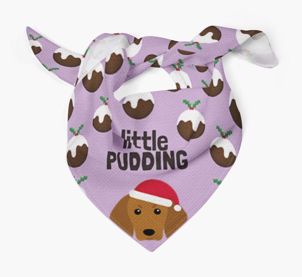 Little Pudding : Personalized {breedFullName} Christmas Bandana