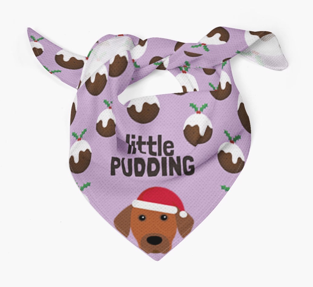 Little Pudding : Personalized {breedFullName} Christmas Bandana