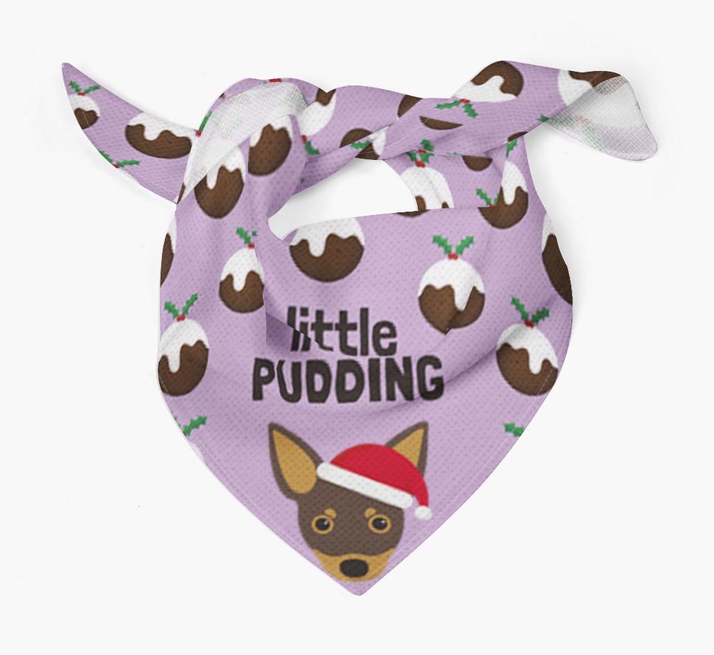 Little Pudding : Personalized {breedFullName} Christmas Bandana