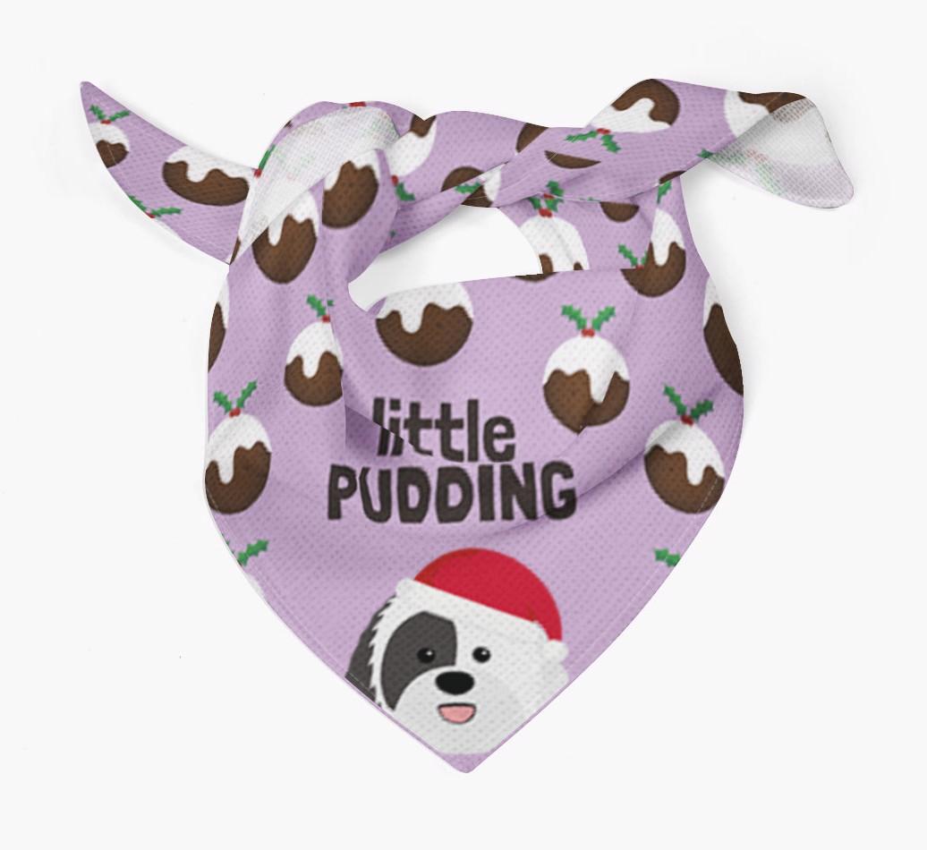 Little Pudding : Personalized {breedFullName} Christmas Bandana