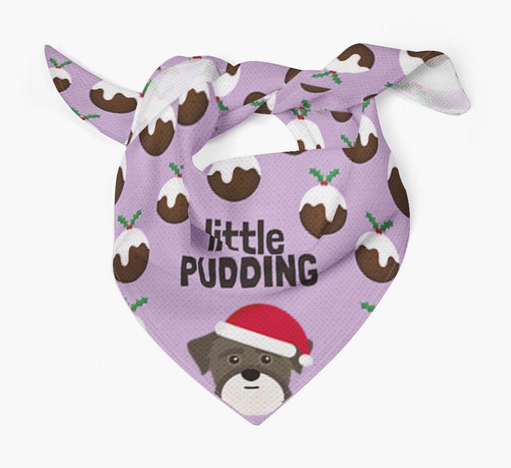 Little Pudding : Personalized {breedFullName} Christmas Bandana