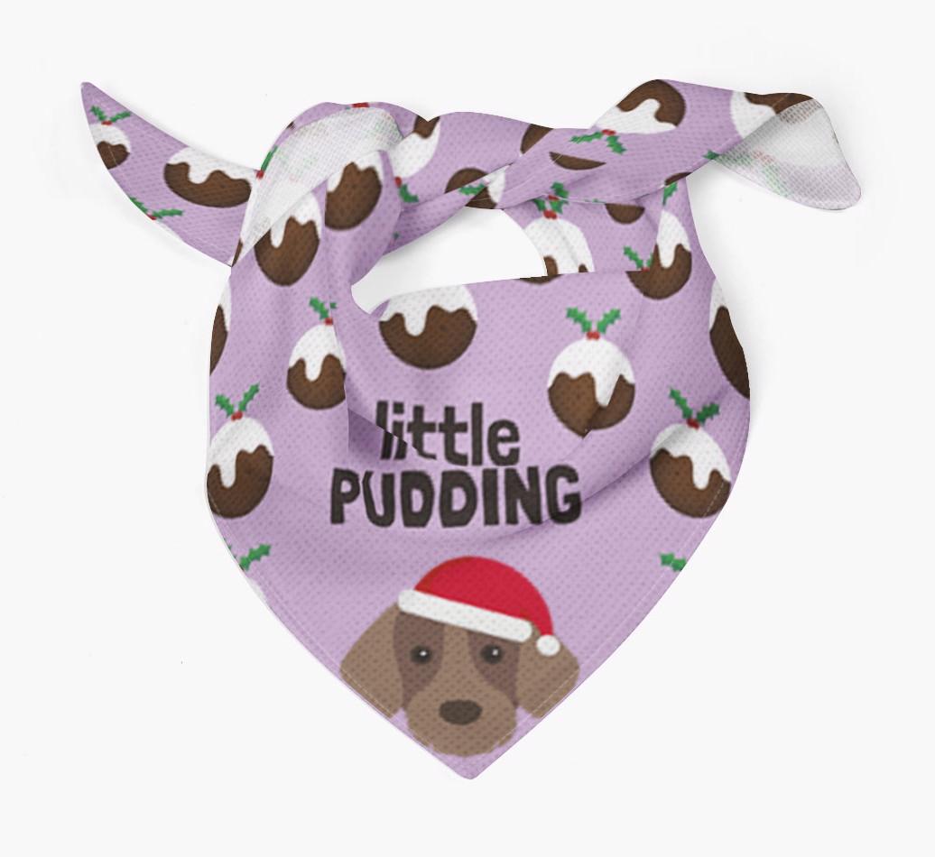 Little Pudding : Personalized {breedFullName} Christmas Bandana
