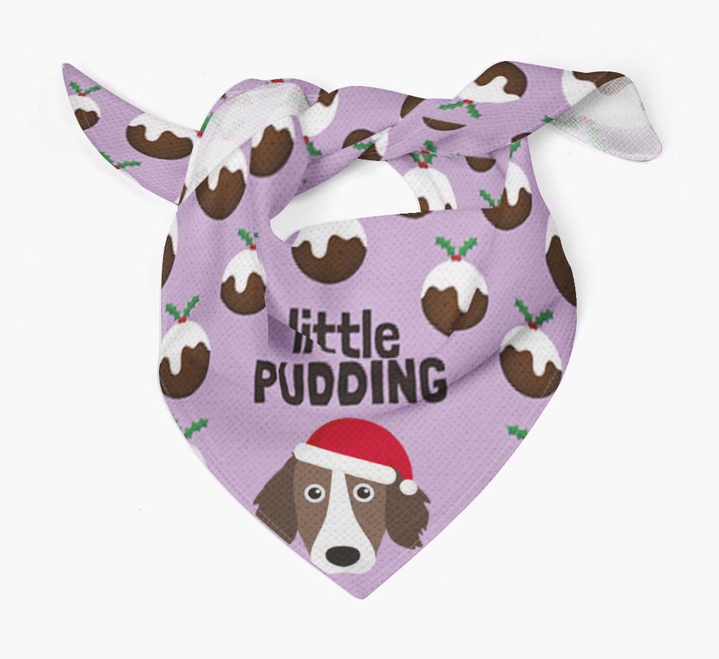 Little Pudding : Personalized {breedFullName} Christmas Bandana