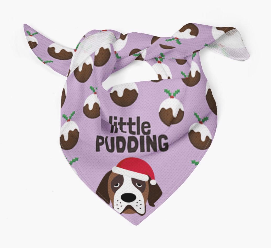 Little Pudding : Personalized {breedFullName} Christmas Bandana