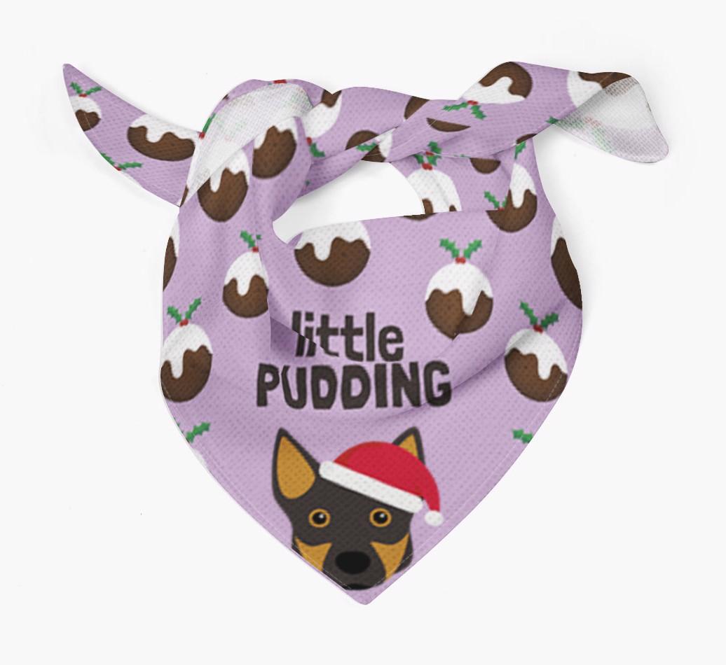 Little Pudding : Personalized {breedFullName} Christmas Bandana