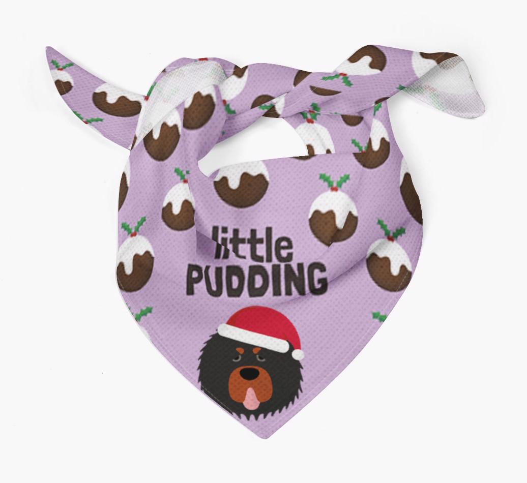 Little Pudding : Personalized {breedFullName} Christmas Bandana