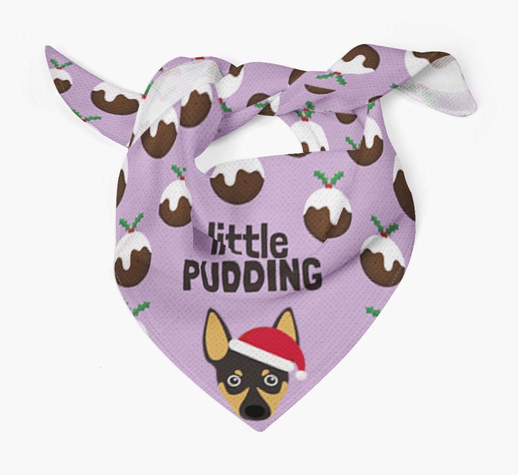 Little Pudding : Personalized {breedFullName} Christmas Bandana