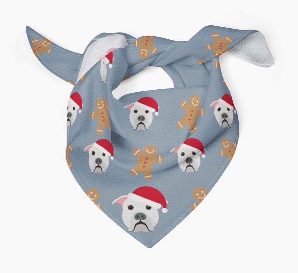 Gingerbread : Personalised {breedFullName} Christmas Bandana