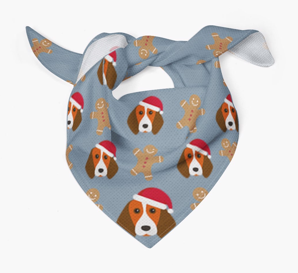 Gingerbread : Personalised {breedFullName} Christmas Bandana