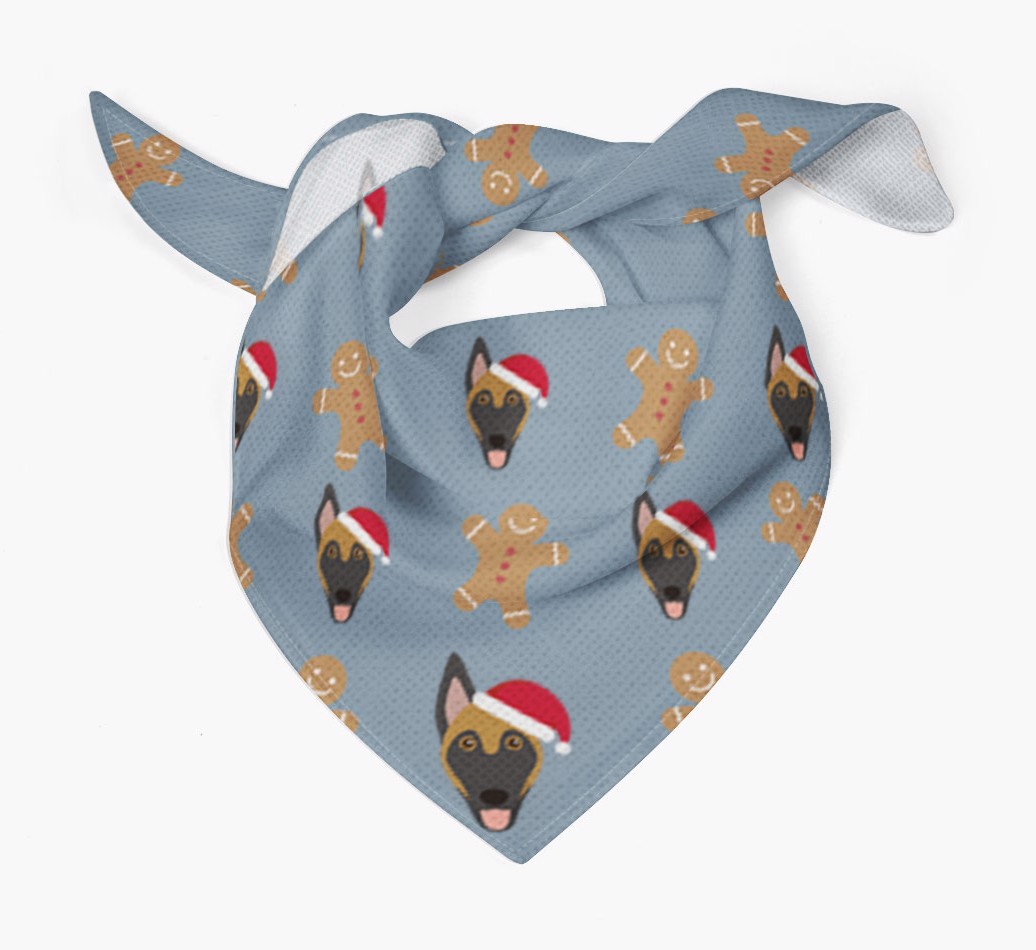 Gingerbread : Personalized {breedFullName} Christmas Bandana