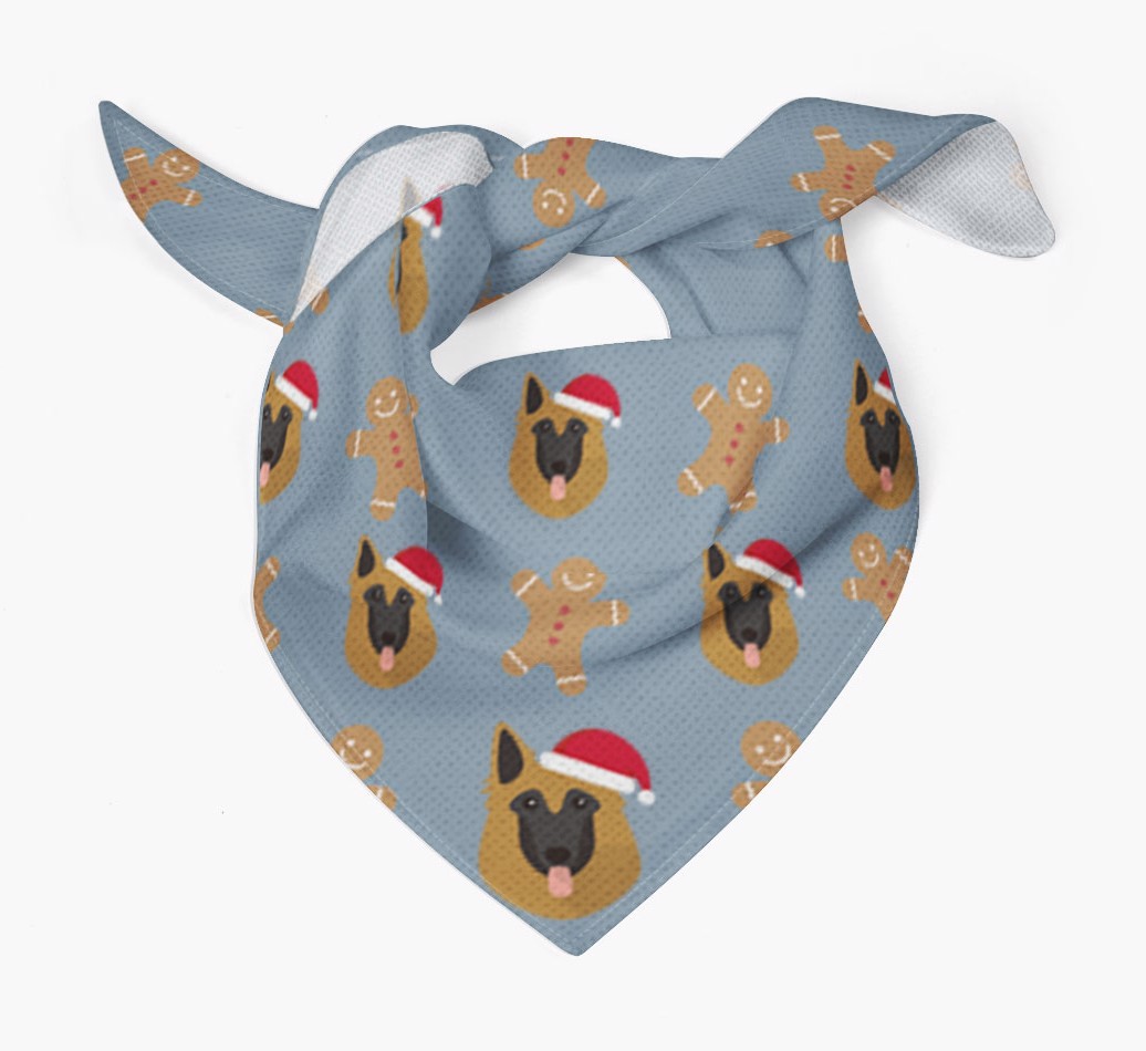 Gingerbread : Personalised {breedFullName} Christmas Bandana